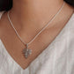 Charming Maple Leaf Filigree Pendant in Sterling Silver