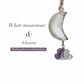 Handmade Moonstone Moon and Fluorite Cloud Pendant 