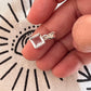 Clear quartz square cut silver pendant with minimalist design