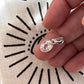 Clear quartz oval cut silver pendant with sleek, polished design