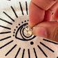 Citrine round cut silver pendant with elegant design