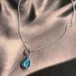 Labradorite Pear Cut Silver Pendant with Elegant Design