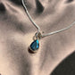 Handcrafted Labradorite Pear Cut Pendant in Silver