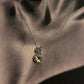Sleek citrine round cut pendant in polished sterling silver
