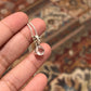Handcrafted silver pendant featuring a round cut clear quartz gemstone