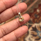 Timeless round cut citrine stone set in a fine silver pendant