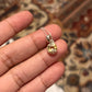 Citrine round cut silver pendant with smooth, polished finish
