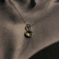 Gorgeous round cut citrine gemstone in a sterling silver pendant