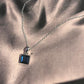 Labradorite Square Cut Silver Pendant for Unique Fashion