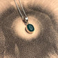 Green onyx oval cut pendant in sterling silver
