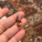 Sleek citrine pear cut pendant in polished sterling silver