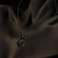 Delicate small CZ round pendant on silver chain
