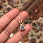 Charming round cubic zirconia pendant with silver chain
