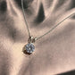Sleek silver chain with small round CZ pendant