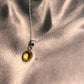 Citrine oval cut silver pendant with elegant design