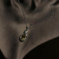 Citrine cross solitaire pendant with polished silver chain necklace