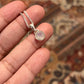 Elegant Round Moonstone Pendant in Sterling Silver