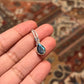 Labradorite Gemstone Pear Cut Pendant in Sterling Silver