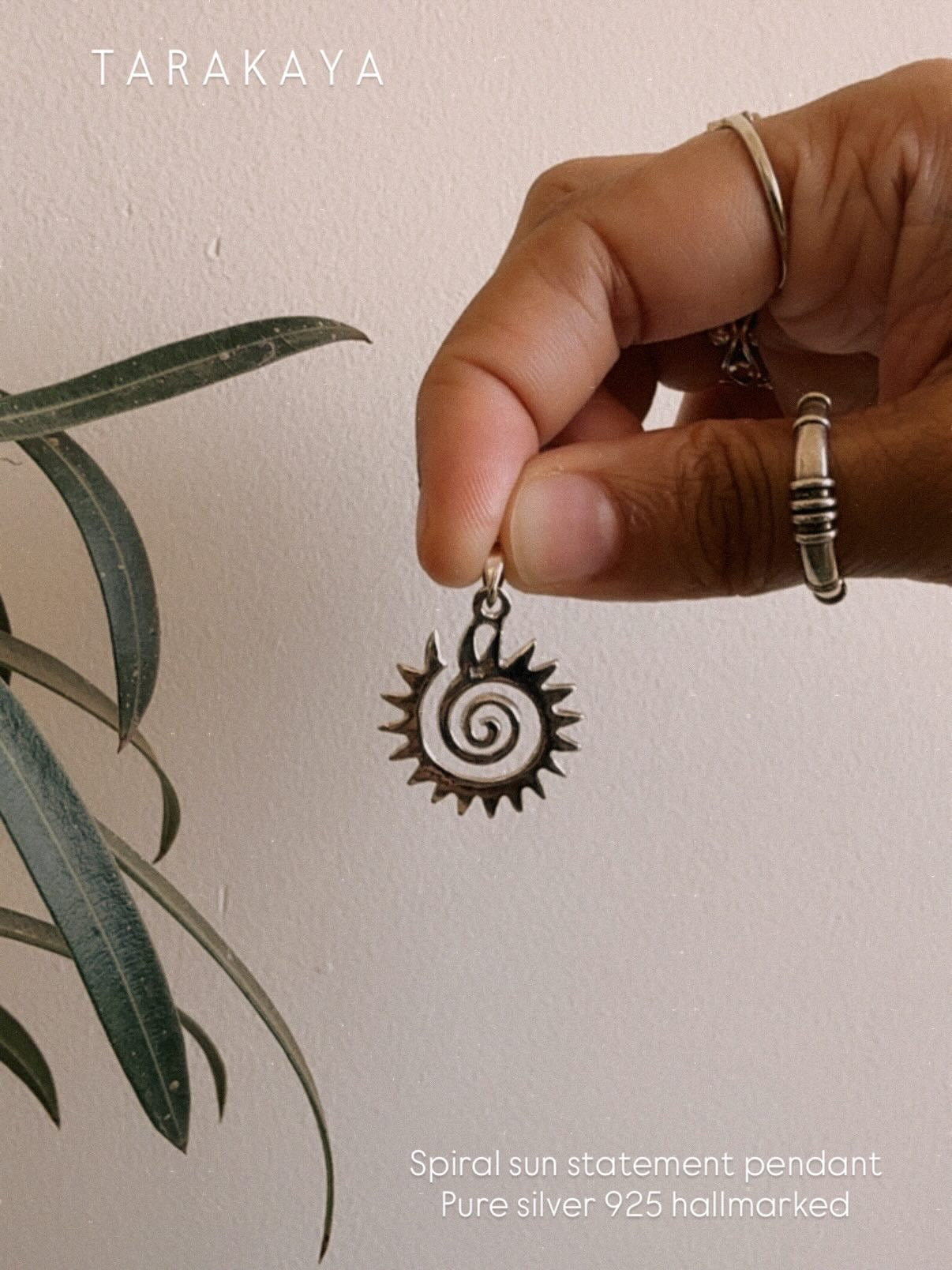 925 sterling silver spiral sun pendant handcrafted jewelry  