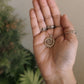 925 sterling silver spiral sun charm pendant artisan crafted  