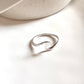 Sterling silver ring with wave pattern