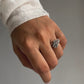 Silver Ring with Flower and Leaf Detailing