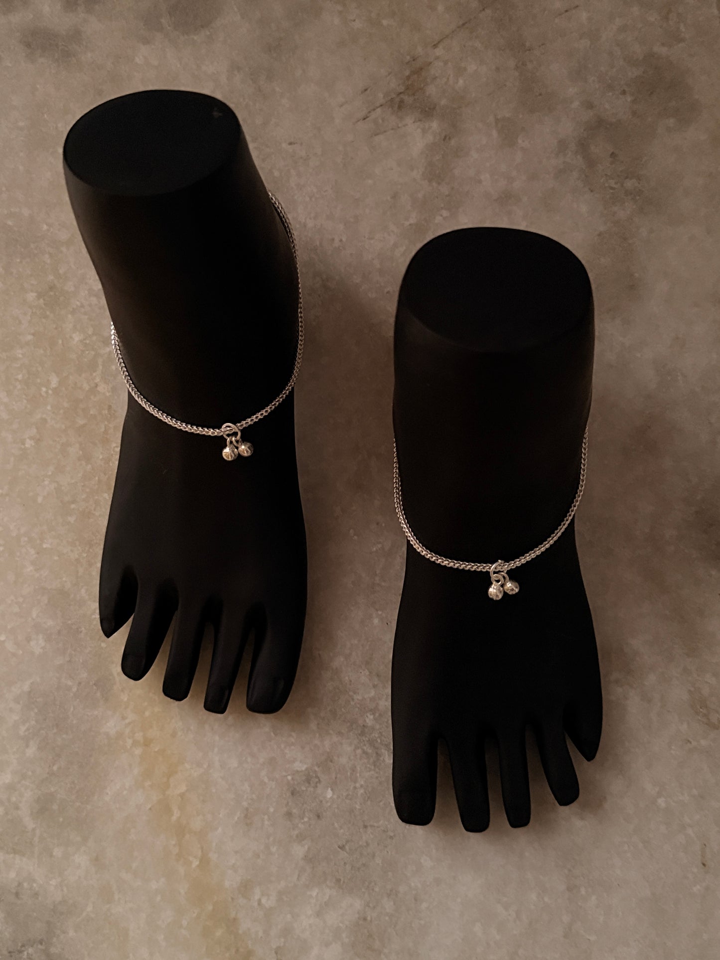 925 silver fox tail anklet for everyday wear