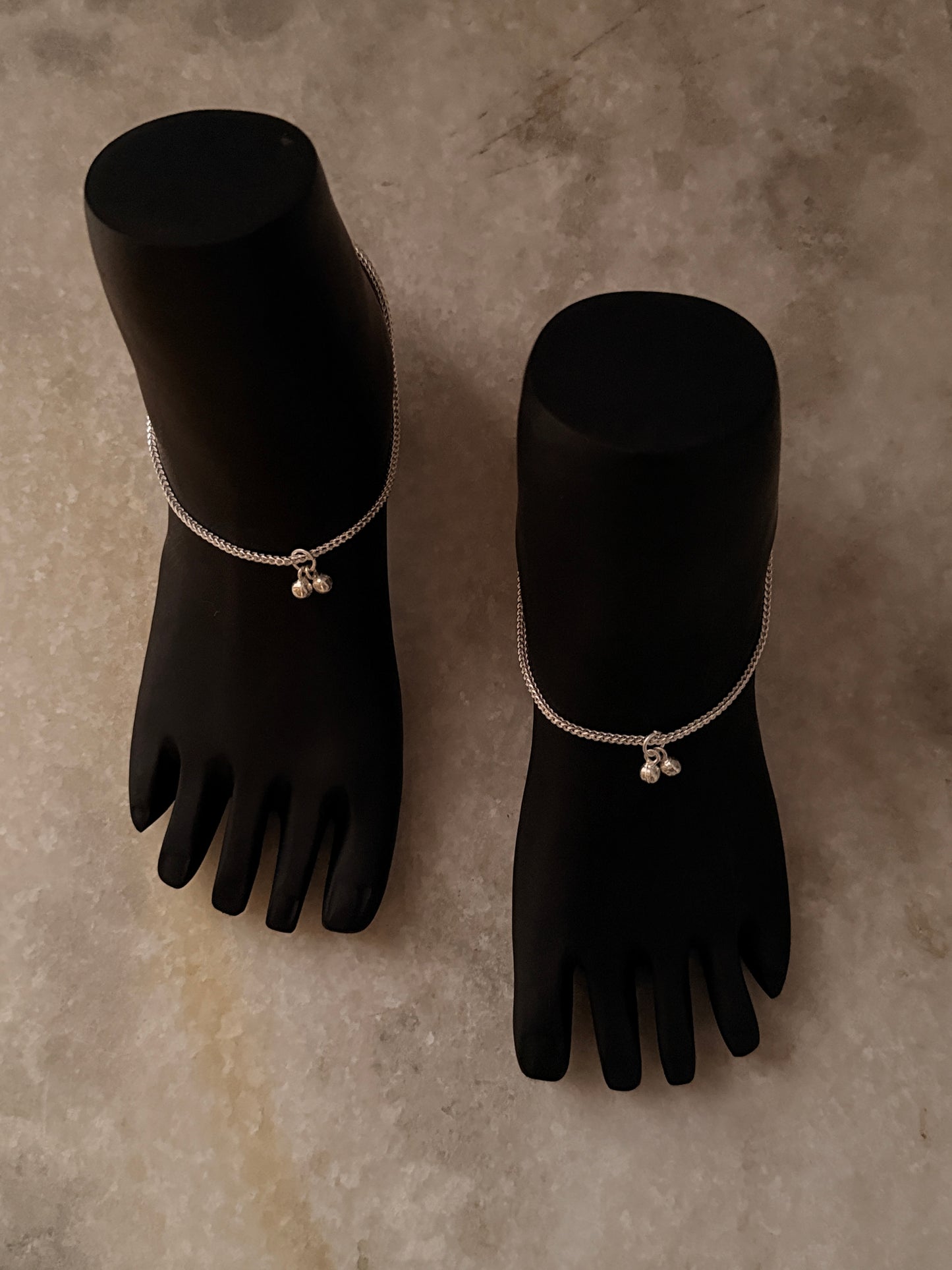 Handcrafted fox tail link anklet for women