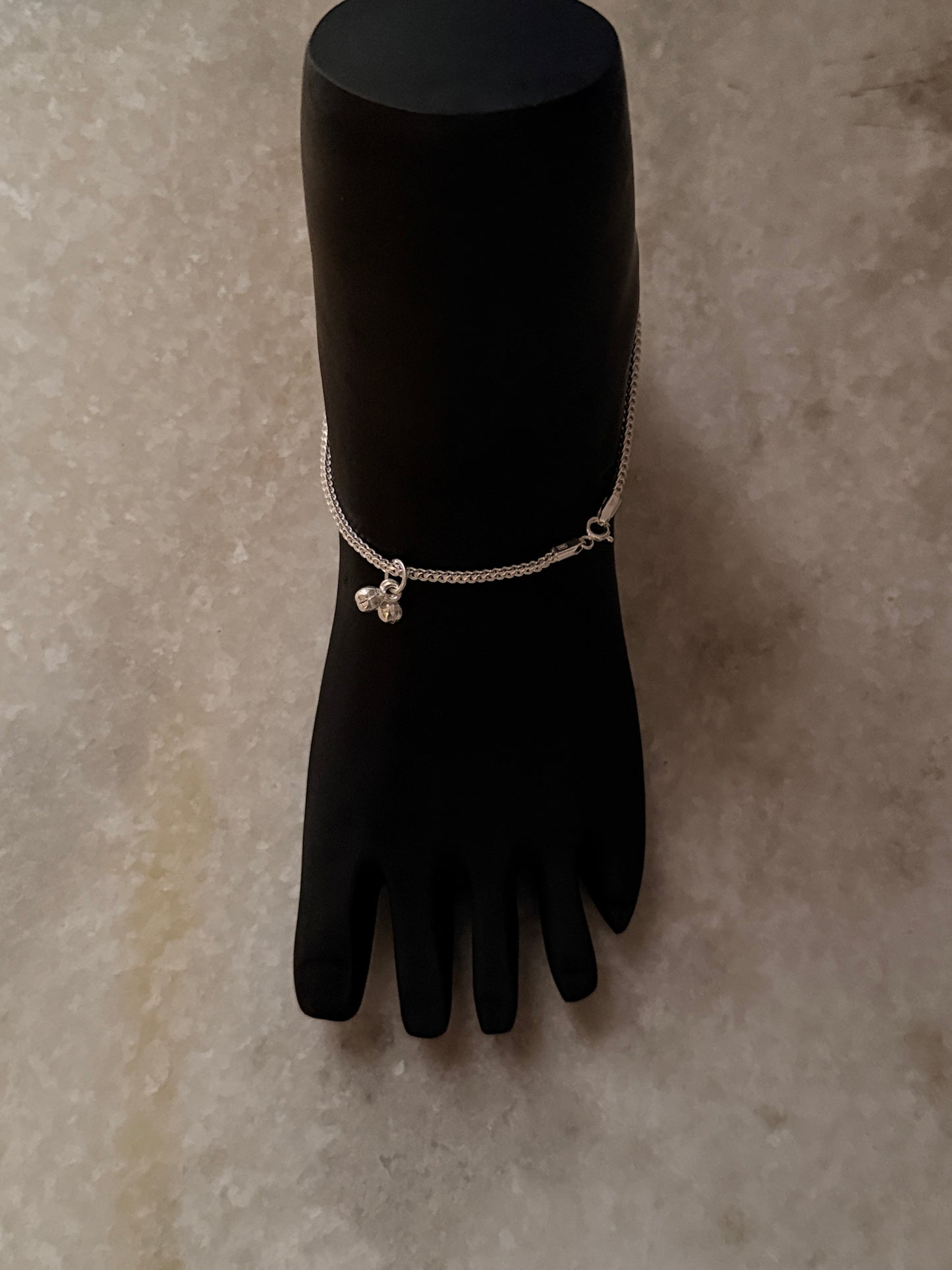 Classic pure silver anklet for daily and office wear