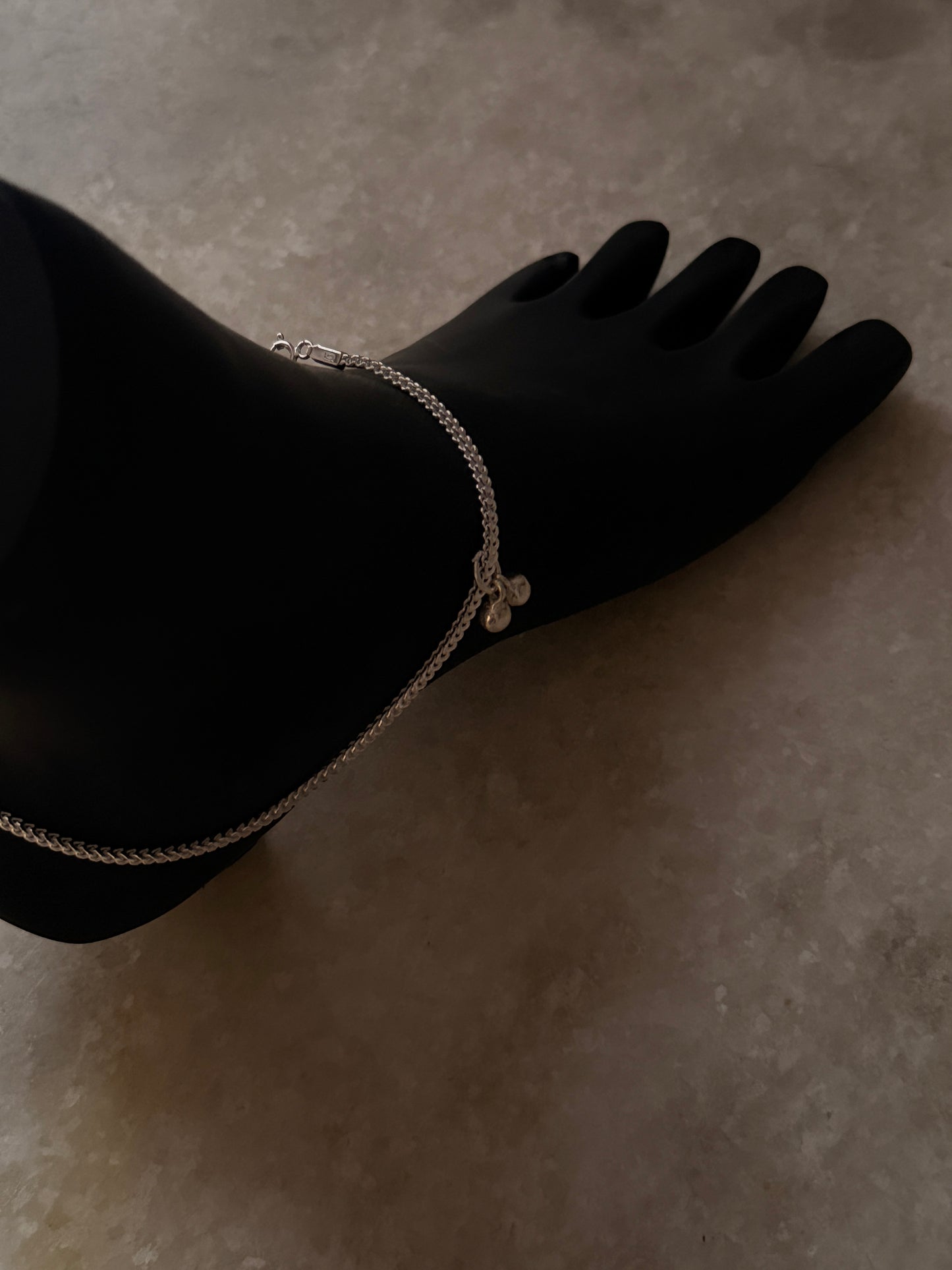 Minimalist daily wear anklet in pure 925 silver  