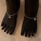 Durable snake-style anklet crafted in pure silver