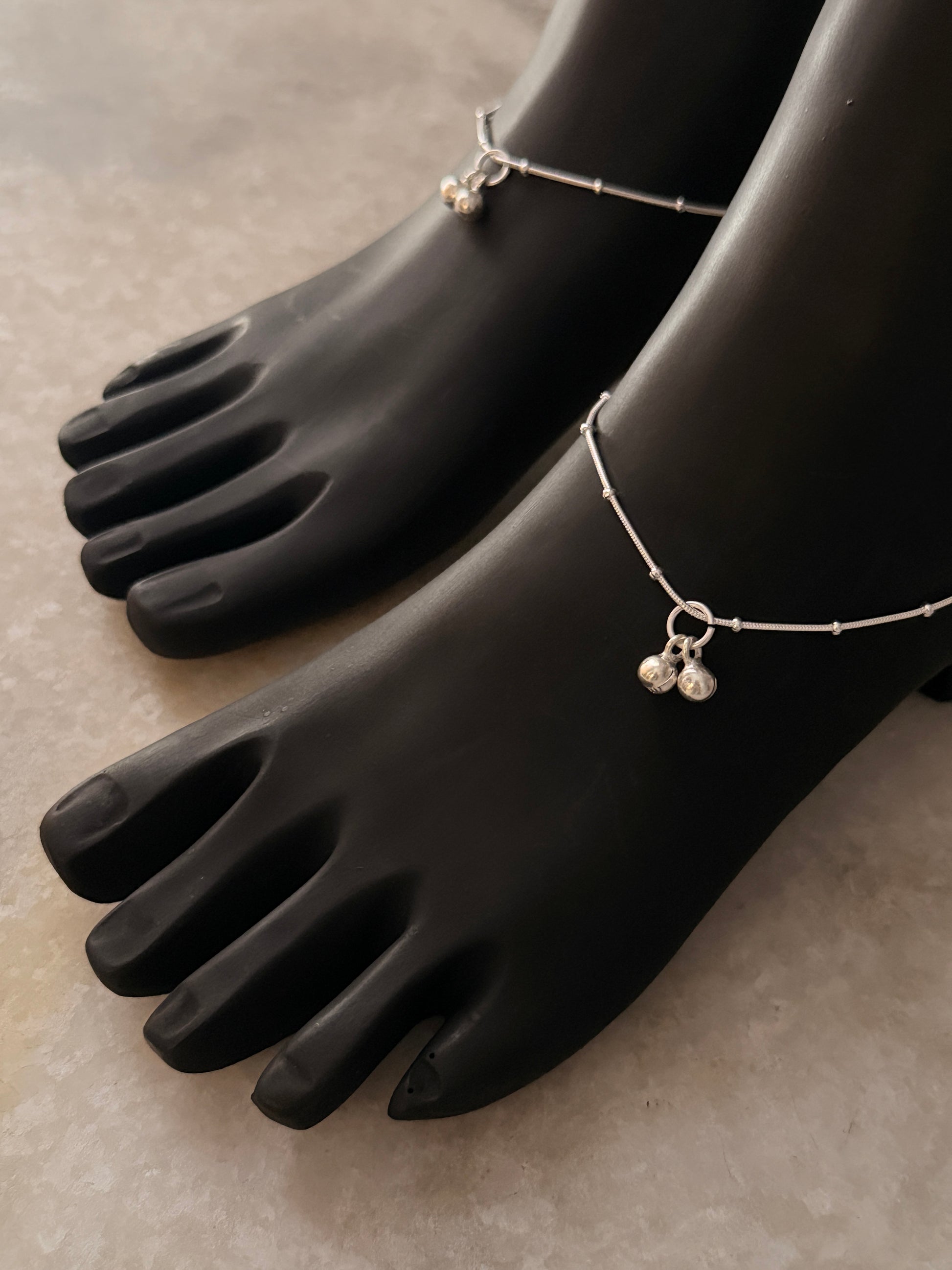 Snake Dot Pure 925 Sterling Silver Anklet  