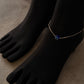 Elegant evil eye chain anklet in 925 sterling silver