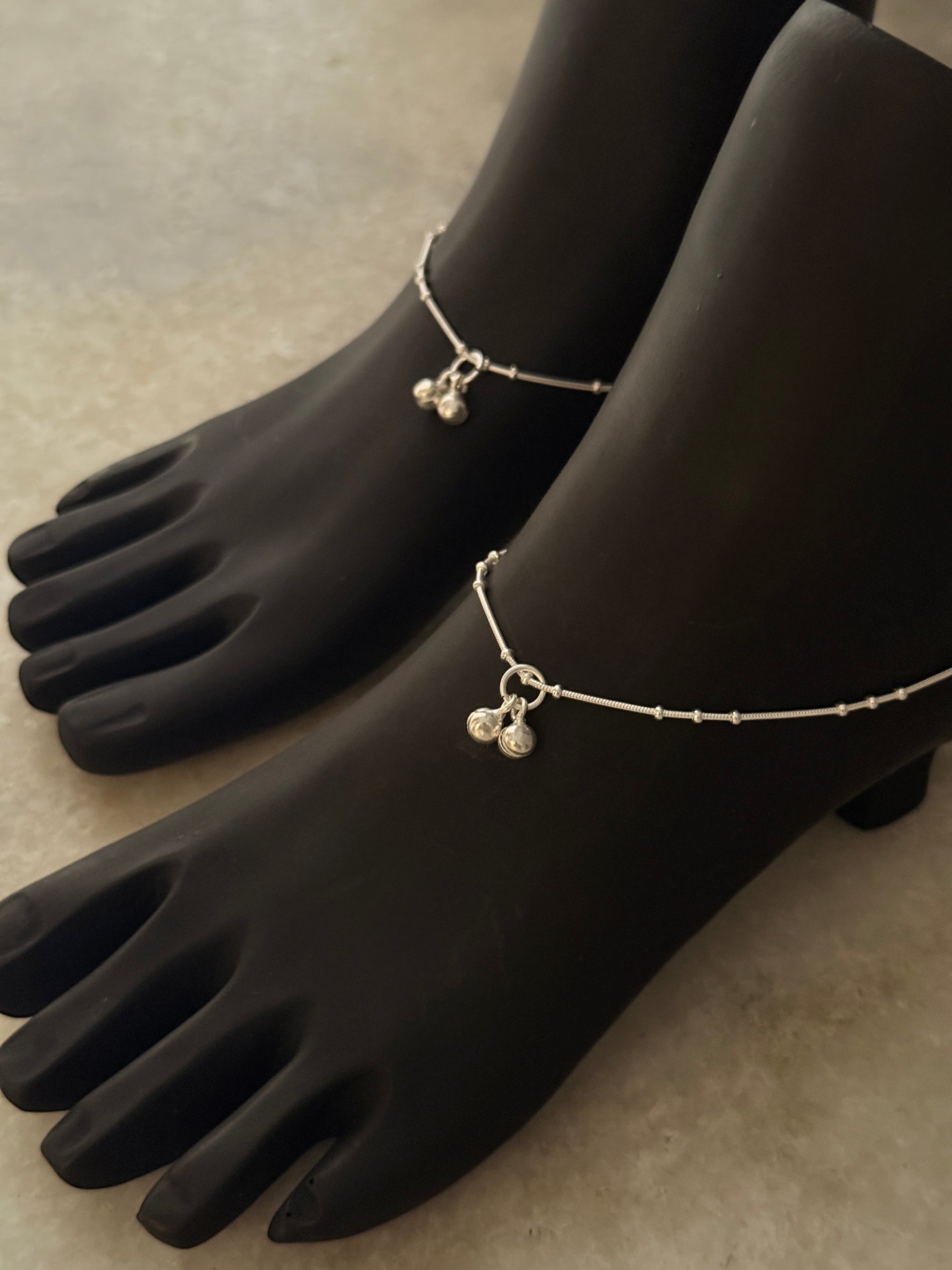 Chelsi Snake Dot Pure 925 Sterling Silver Anklet  