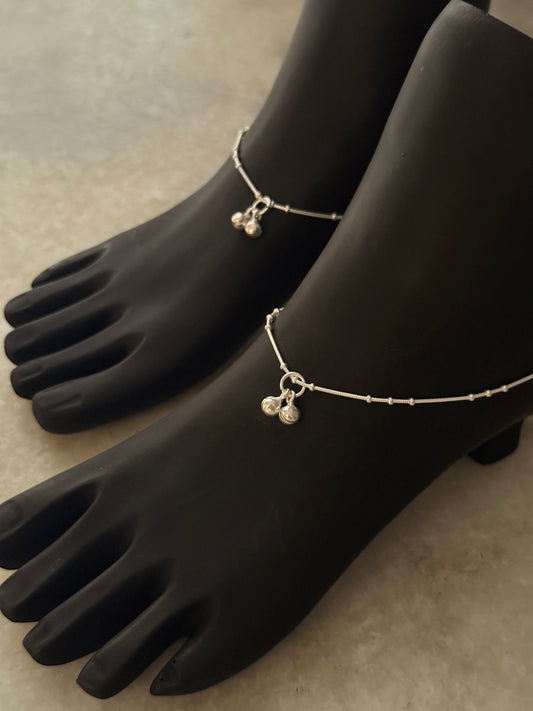 Chelsi Snake Dot Pure 925 Sterling Silver Anklet  