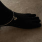  Modern daily wear silver anklet with Chelsi snake design
