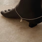 Sleek 925 silver anklet featuring tiny shiny dot pattern