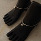 Polished minimal design 925 silver chain anklet