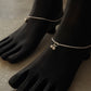  Elegant thin box chain anklet crafted in sterling silver  