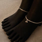 925 sterling silver double link chain anklet for women
