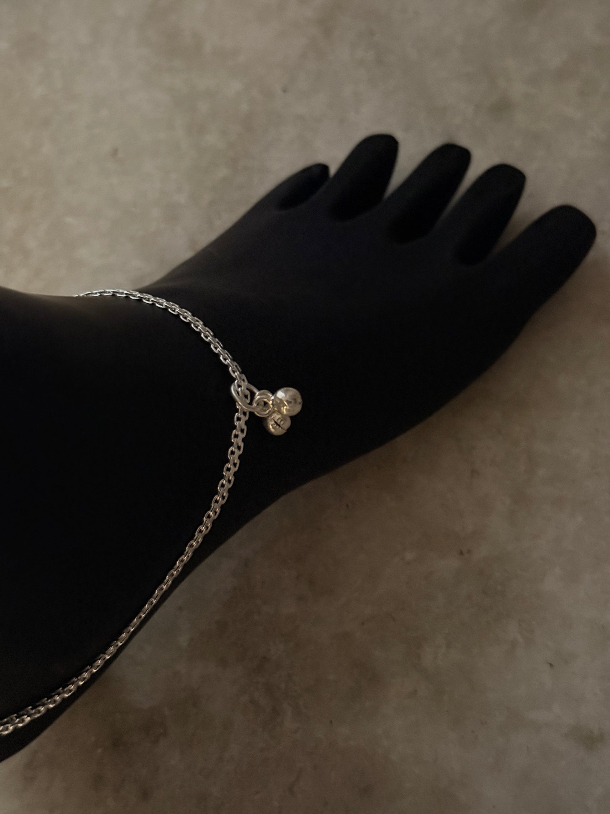 925 sterling silver double link chain anklet for women