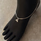 Simple and elegant medium box chain anklet jewelry