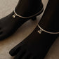 Chunky 925 silver anklet with sleek snake chain design