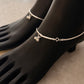 Statement flat snake link anklet handcrafted in sterling silver  