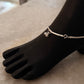 Bold flat snake chain anklet crafted in sterling silver  