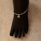 Chunky 925 silver anklet with sleek snake chain design  