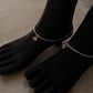  Heavy silver chain anklet with box design  