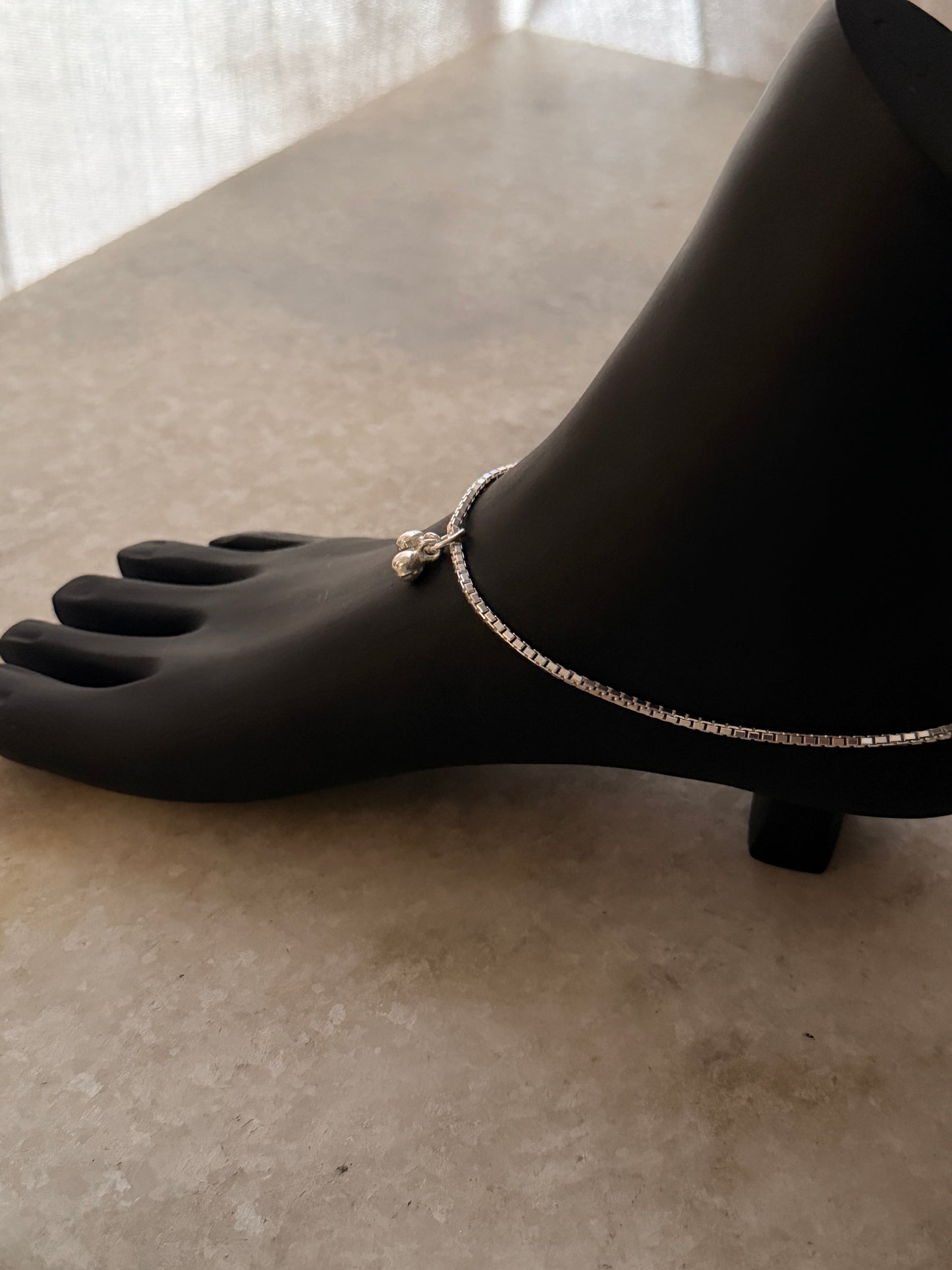 Chunky Large Box Chain 925 Sterling Silver Daily Wear Anklet  