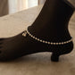 Handcrafted tribal chunky balls silver anklet for women