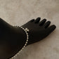 Unique handcrafted tribal statement anklet in sterling silver 